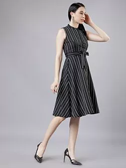 Strips Party Wear Mini dress