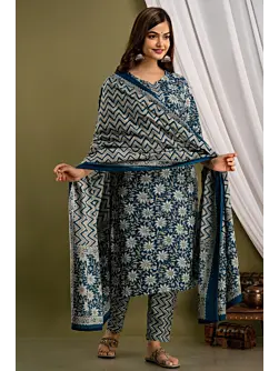 Indian cotton kurta set USA, salwar kameez online USA, Readymade Plus Size suit