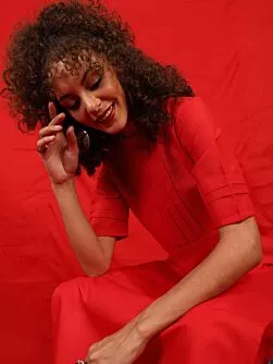 Red Solid Straight Kurta With Palazzo Set