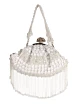 Women White Embellished Party Wear Clutch Potli