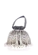 Black Bridal Long Tassels Pearl Luxury Potli Bag