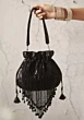 Black Beaded stylish Women Potli Bag