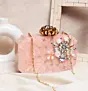 Women Baby Pink Stone Acrylic Clutch