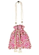 Pink Mirror Work Silk Embroidered Bridal Potli Bag