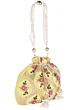 Yellow Handwork Potli Bag for Haldi Mehendi