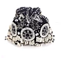 Black and White Beaded Pearl Bridal Potli Bag