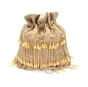 Yellow Pearl Golden Bridal Party Wear Potli Bag
