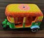 Auto Ricksaw Vehicle Wooden Toys Handmade Handpainted Push and Pull Toys for Kids Boys and Girls Handicraft Items for Home Decor