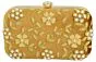 Women Golden Bridal Embroidered Clutch For Parties