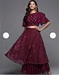 Multicolored  Printed Lehenga With Choli & Dupatta