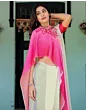 Handsfree White Satin Printed Saree