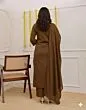 Women's Plus Size Rayon Brown  Embroidered Kurta and pant set With Dupatta