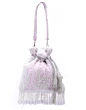 Baby Pink Embroidered Silk Bridal Potl Bag