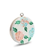 Floral Embroidered Round Festive Clutch