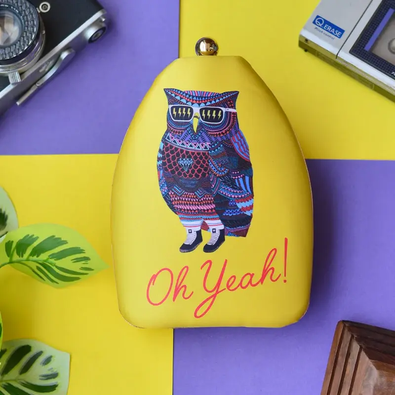 Women Oh Yeah Owl Printed Clutch