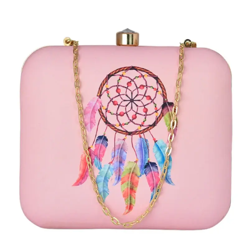 Woman Tassle Print Clutch