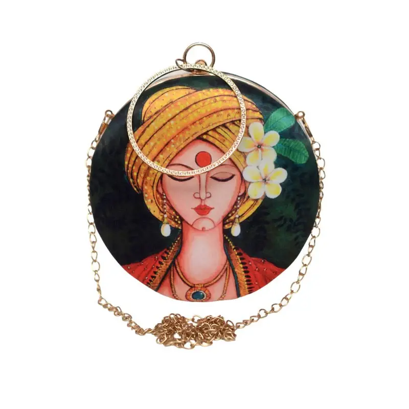 Women Indian Women Printed Round Clutch