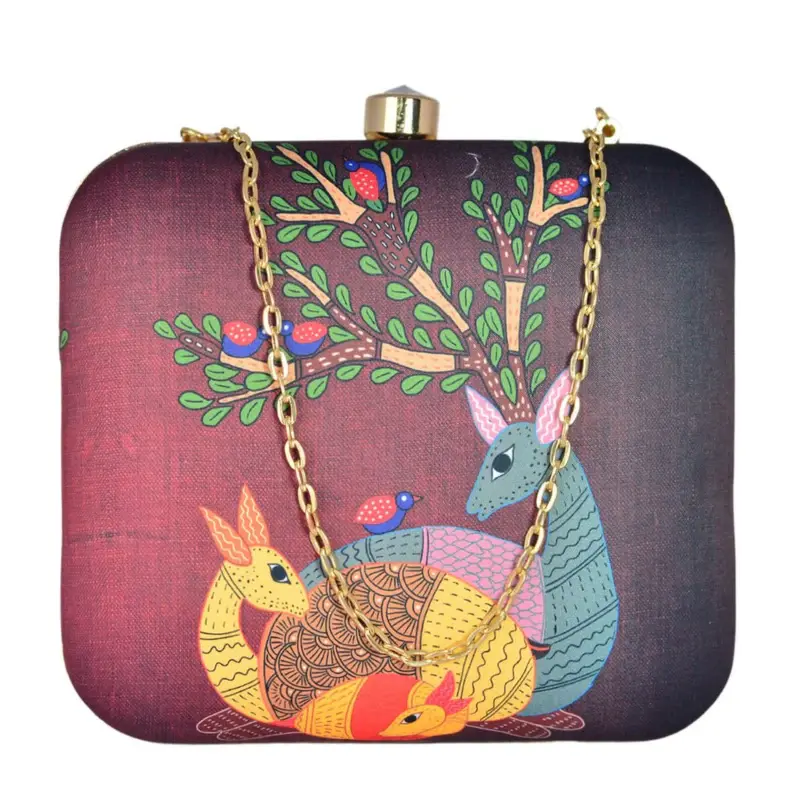 Women Deer Printed Clutch