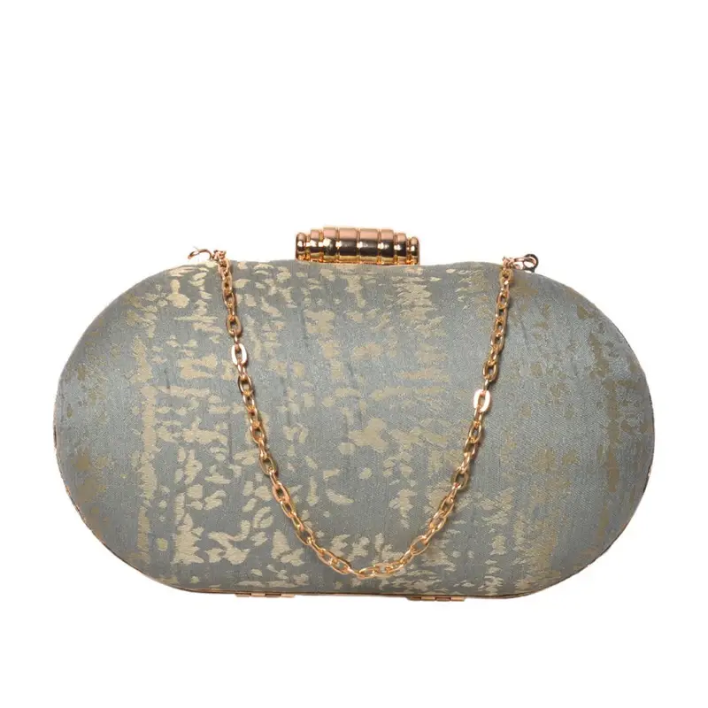 Women Grey Elongated Clutch