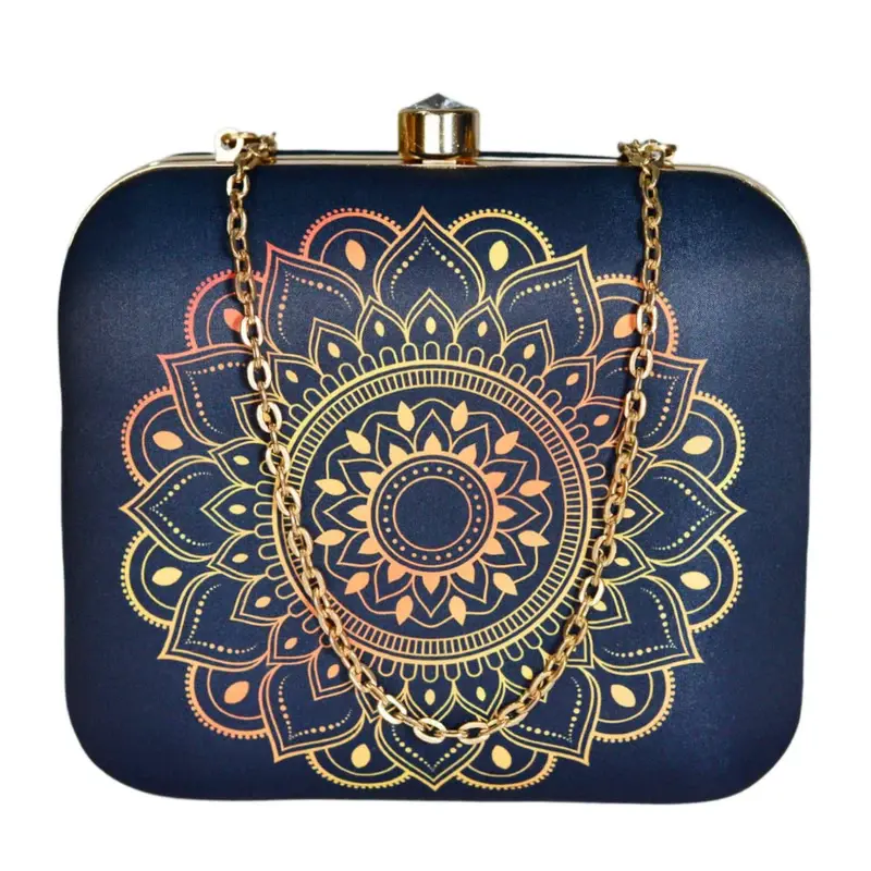 Woman Golden Mandala Clutch