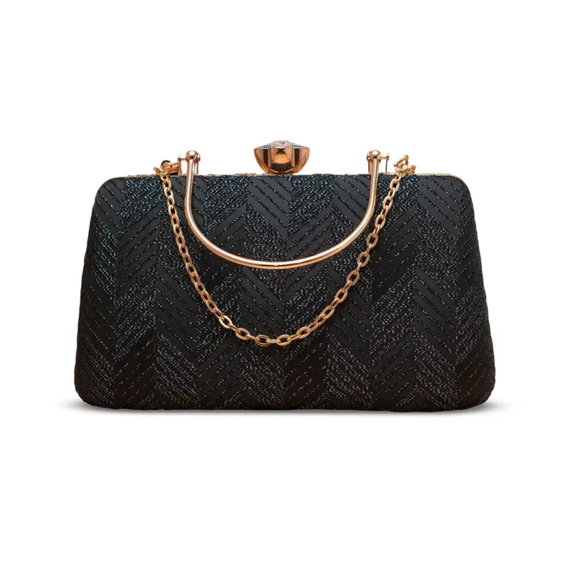 Women Noir Royale Embroidery Clutch
