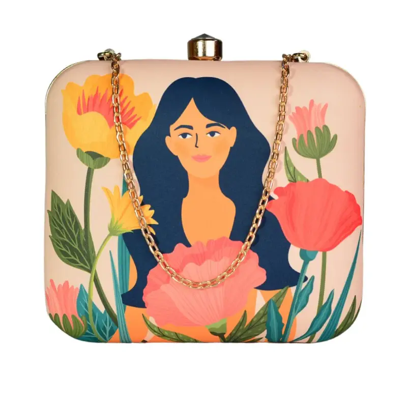Women Flower Women Portrait Clutch