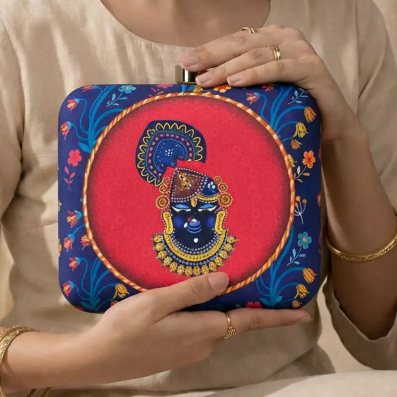 Women Krishna Printed Clutch
