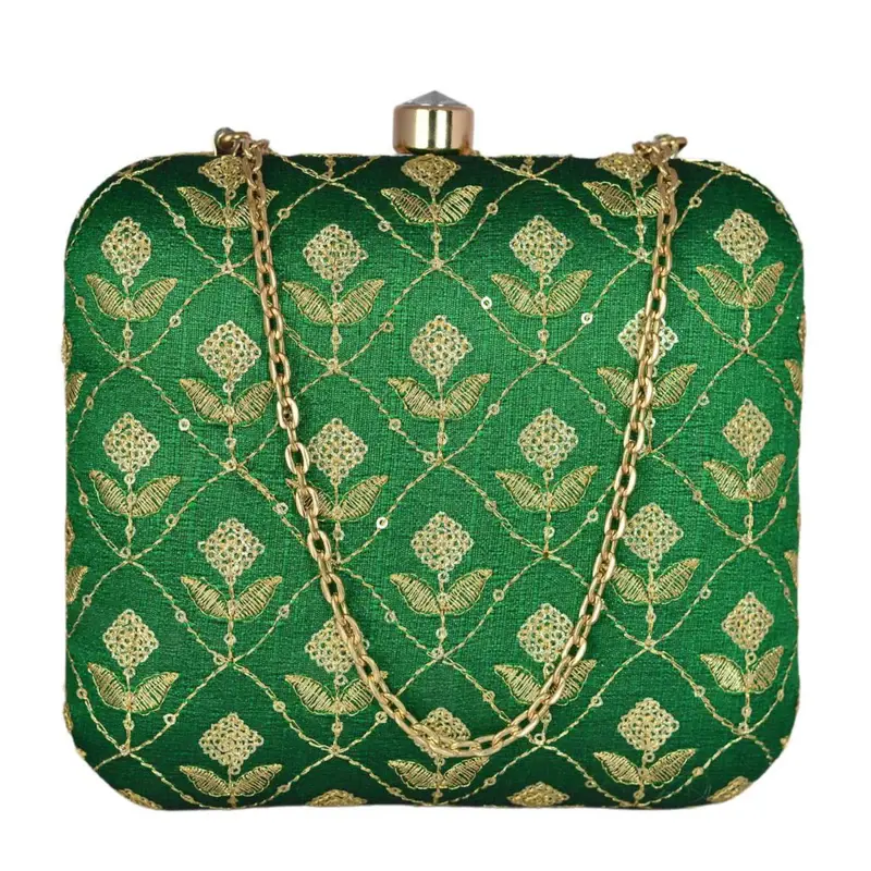 Woman Green Aesthetic Clutch