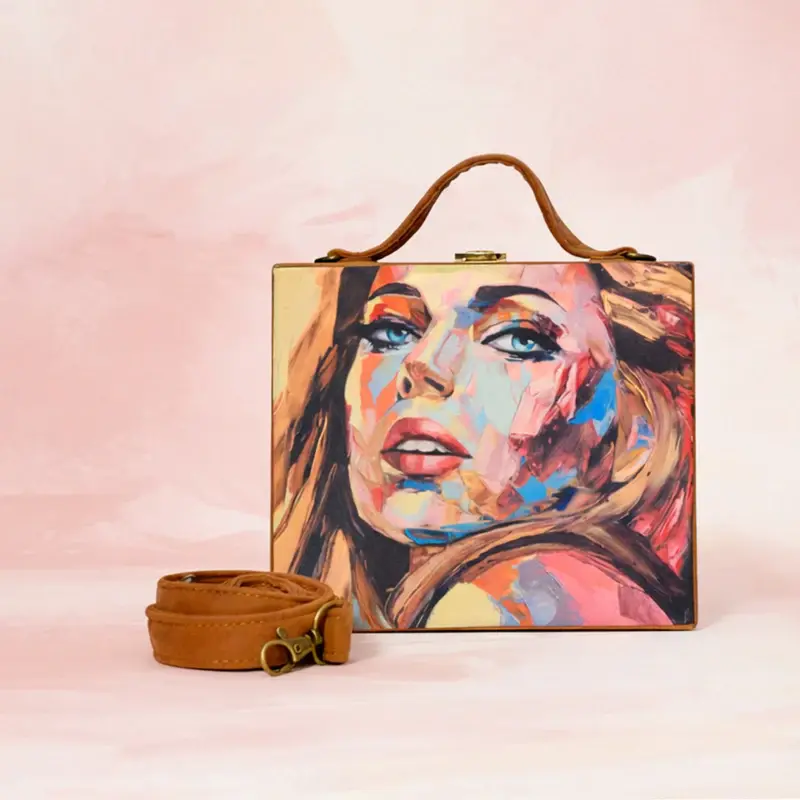 Women Blue Eyes Girl Portrait Clutch