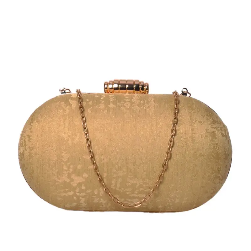 Woman Gold Glitter Clutch