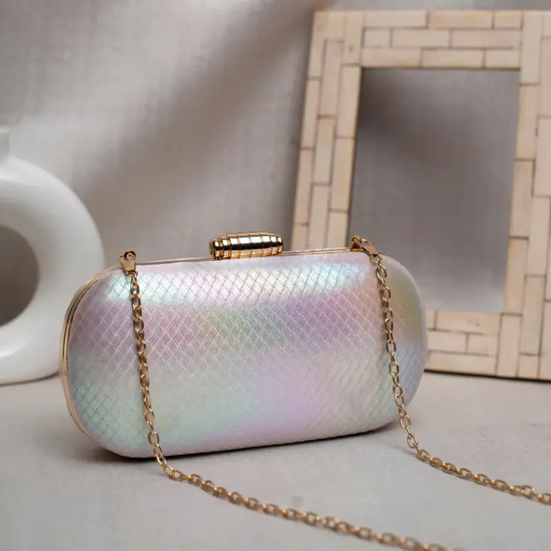 Women Multicolor Shimmery Party Clutch