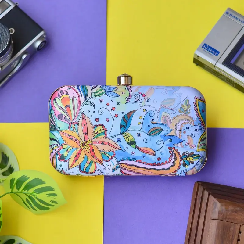 Women Floral Printed Clutch