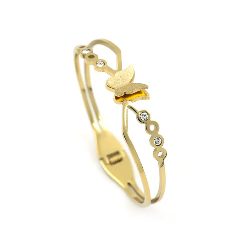 Woman Printed Clutch & Gold-Plated Butterfly Bangle | Festive Luxe Combo