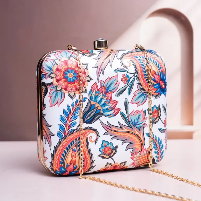 Women Bloosomy Printed Clutch