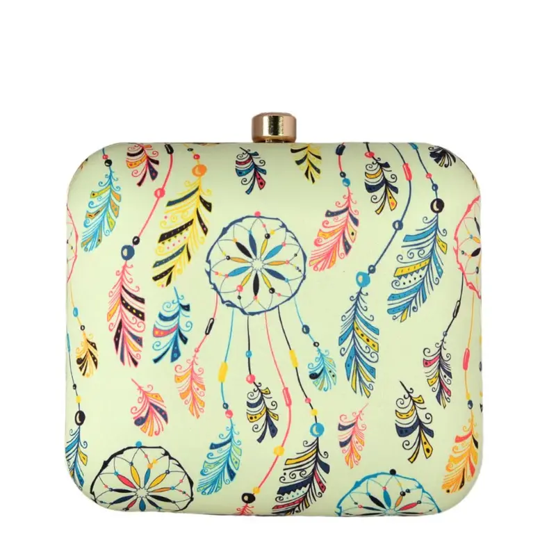 Woman Multi Dream Catcher Printed Clutch