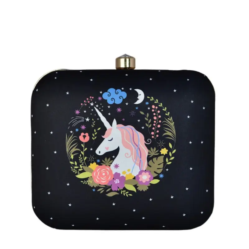 Women Graceful Unicorn Printed Clutch