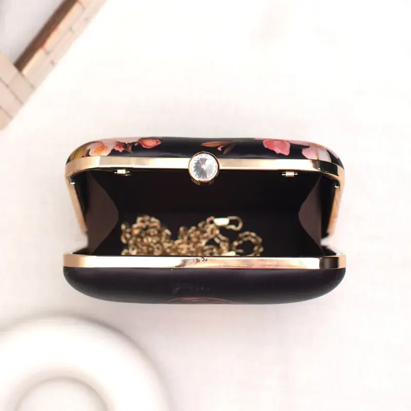 Women Black Portrait Caricature Personalised Clutch