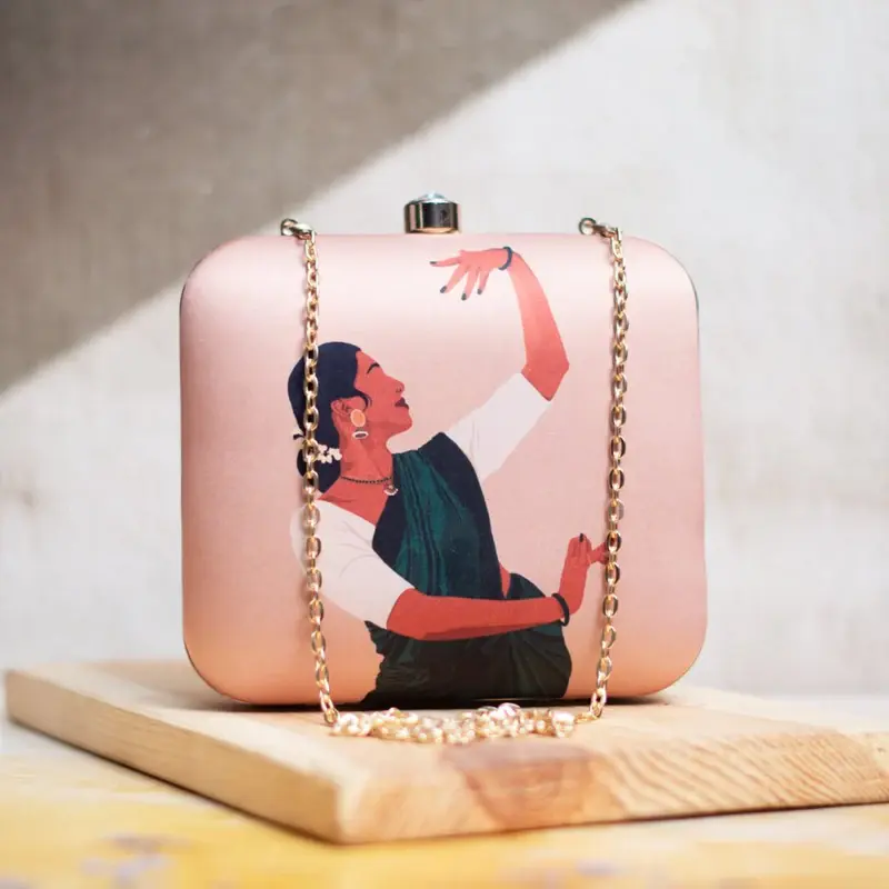 Women Elegant Lady Printed Clutch