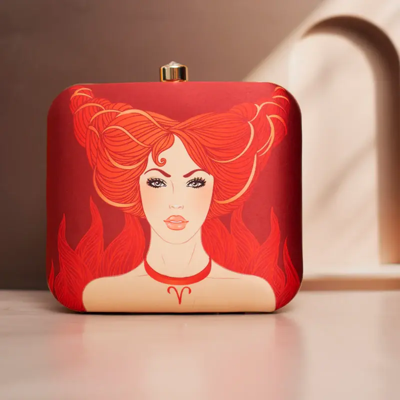 Woman Sun Sign Customized Clutch
