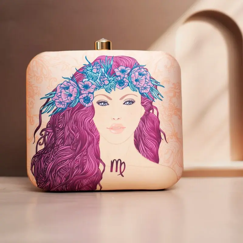 Women Virgo Sun Sign Customized Clutch