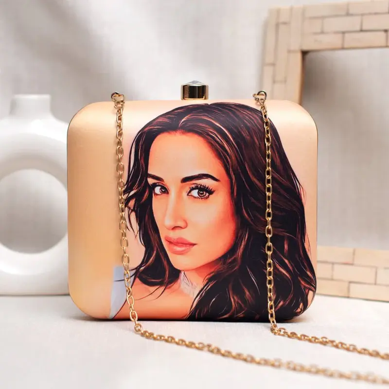 Women Portrait Caricature Personalised Clutch