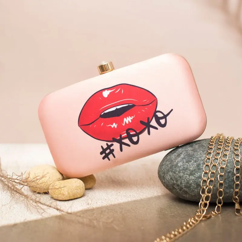 Woman Xoxo Printed Clutch