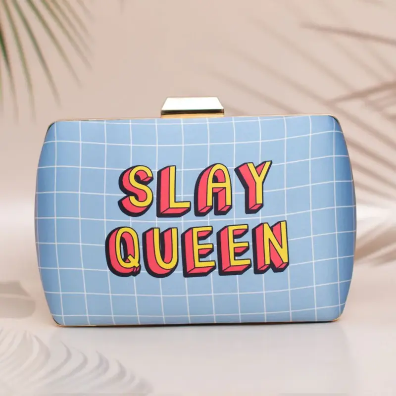Woman Slay Queen Printed Clutch