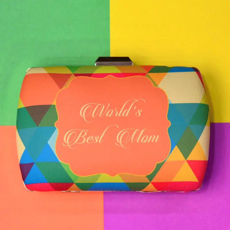 Women Customised Mother's Day Printed Clutch