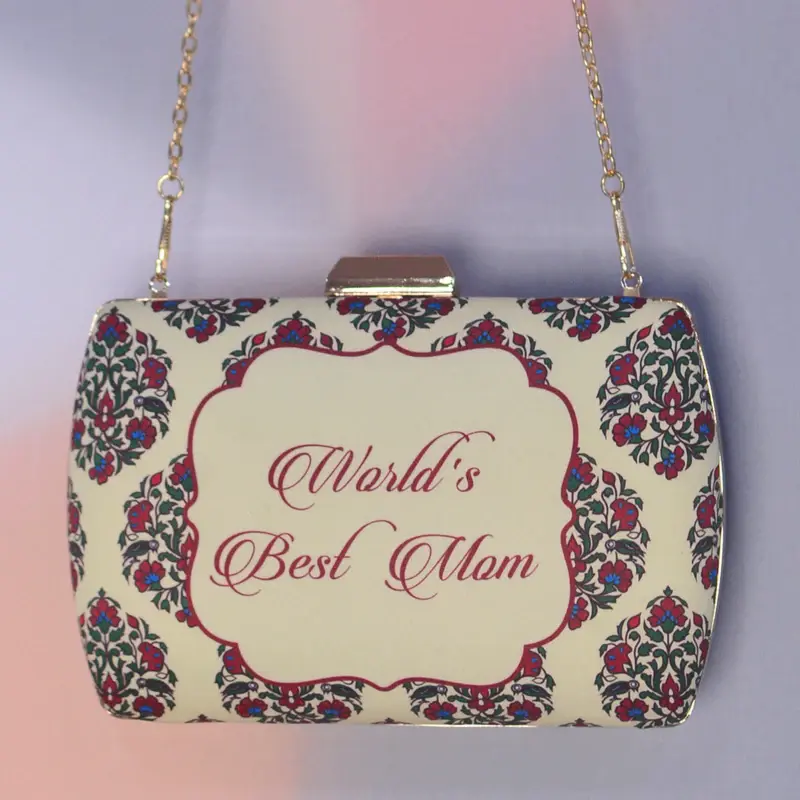 Women Customised Mother's Day Printed Clutch