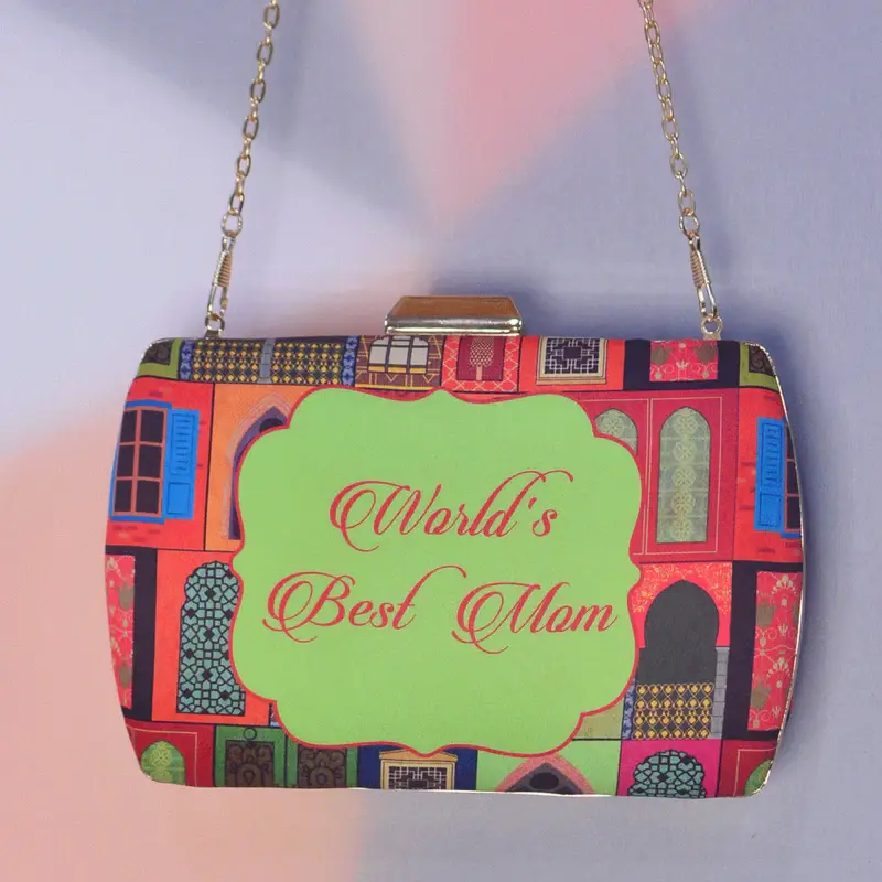 Women Customised Mother's Day Printed Clutch