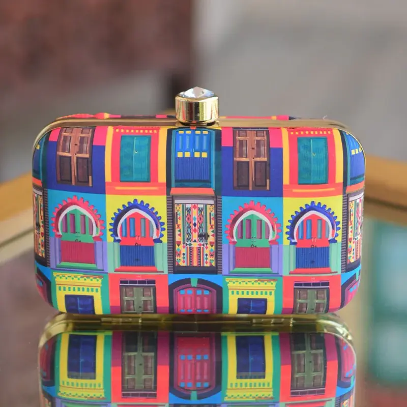 Women Mother Daughter Twinning Printed Clutch