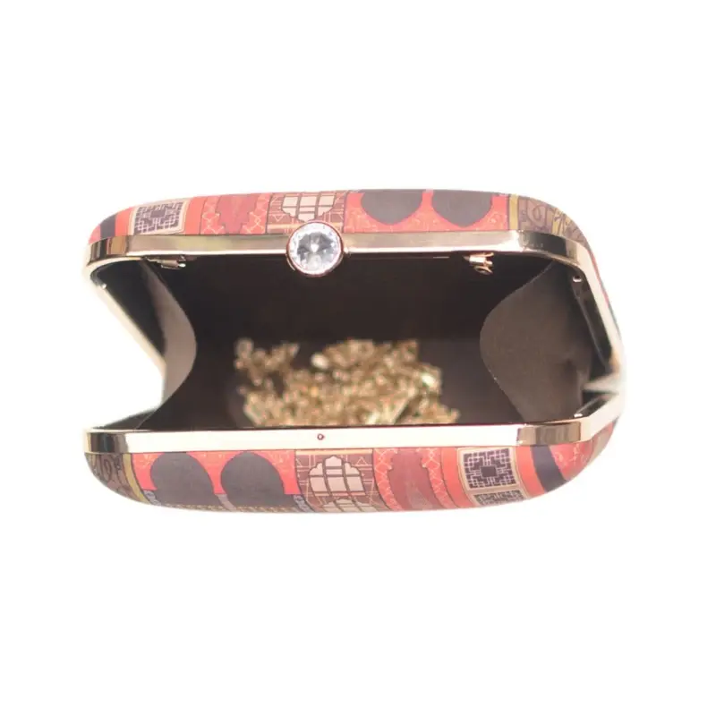 Women Mughal Doors Printed Clutch