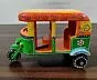 Auto Ricksaw Vehicle Wooden Toys Handmade Handpainted Push and Pull Toys for Kids Boys and Girls Handicraft Items for Home Decor