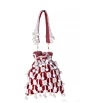 Women Red Pearl Embroidered Stylish Potli Bag
